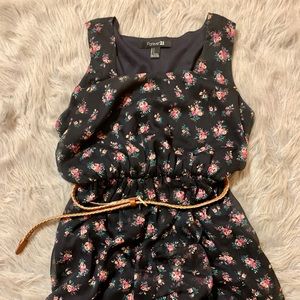 Forever 21 Navy Floral Maxi Dress